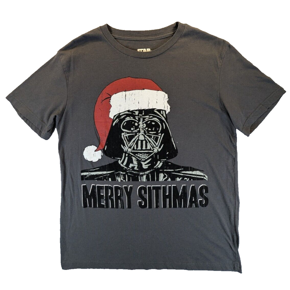 Star Wars Shirt Mens Medium Darth Vader Tee Christmas Mad Engine Black T-Shirt
